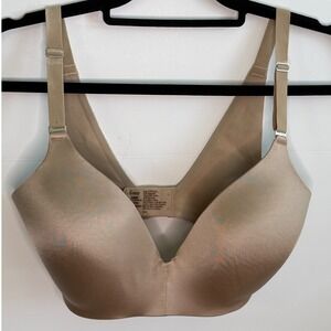Soma Vanishing Back Wirefree Bra 34DD Tan Neutral Smooth Seamless Fast Shipping